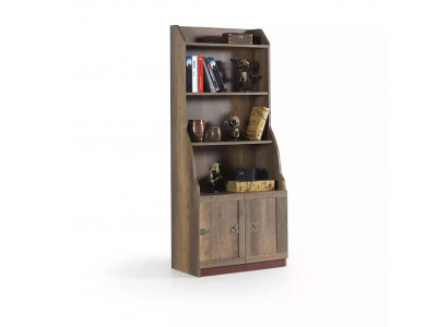 Kannerregal Bicherregal Bicherschaf Stangregal Regal Holz Braun Schaf