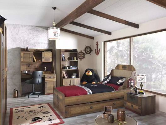 Kannerregal Bicherregal Bicherschaf Stangregal Regal Holz Braun Schaf
