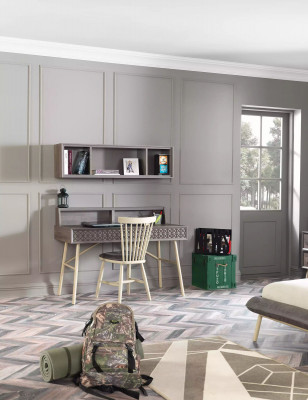 Computerdësch Schreifdësch Holz Dësch Büro Dësch Griis Kanderdësch Luxus