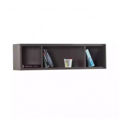 Schreifdësch Bicherregal Computerdësch Regal Gro Holz Kanner Set 2tlg
