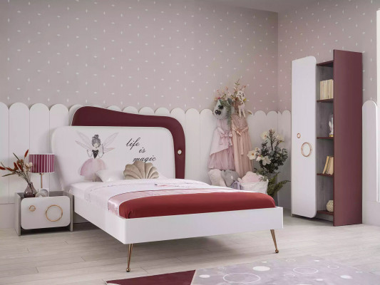Designer Kannerbett Meedercherszëmmer Miwwelen Betterahmen Eenzelbett Miwwelen