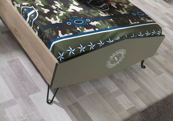 Design Bettgestell Bett Holz Gréng Jongen Kannermeubelen Kannerbett Modern