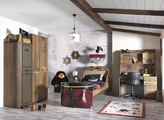 Pirat Holzkascht Luxus Kleederschaf Kascht Kanner Holz Brong 3 Dier