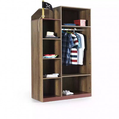 Pirat Holzkascht Luxus Kleederschaf Kascht Kanner Holz Brong 3 Dier