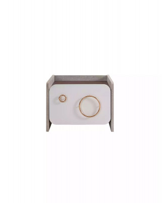 Designer Kannerzëmmer Set Bett Spigel Kommodd Nuetsdëscher Rosa Holz
