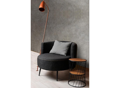 Schwaarze Moderne Sessell Wunnzëmmer Sessel Fauteuil Clubfauteuil Nei