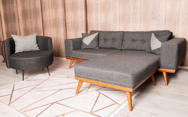 Schwaarze Moderne Sessell Wunnzëmmer Sessel Fauteuil Clubfauteuil Nei
