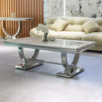 Modernen Gray Couchtisch Edelstahltisch Stuff Tischen Luxus Design