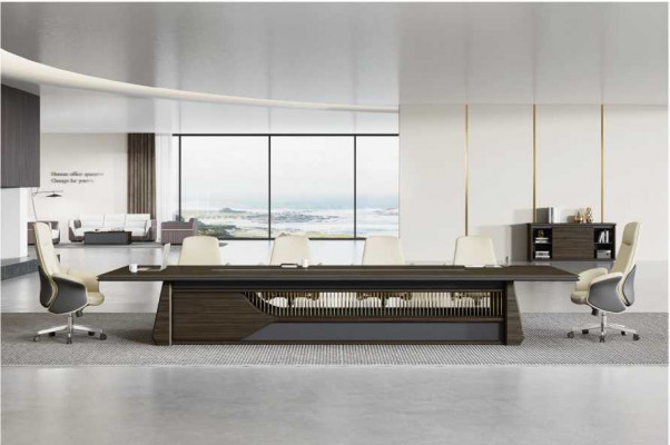 Konferenzdësch Versammlungsdësch Luxus Bürosmiwwelen Moderner brong Dëscher