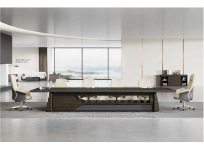 Konferenzdësch Versammlungsdësch Luxus Bürosmiwwelen Moderner brong Dëscher