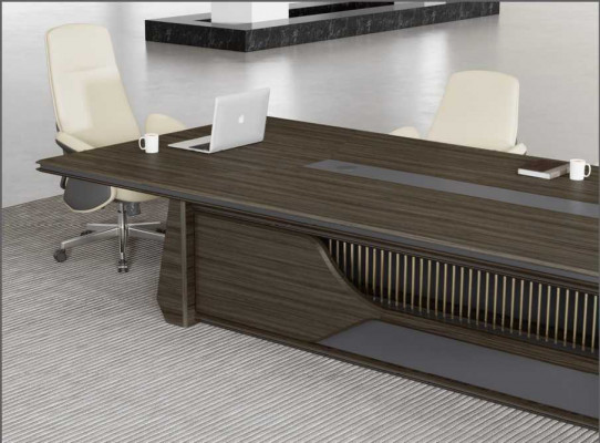 Konferenzdësch Versammlungsdësch Luxus Bürosmiwwelen Moderner brong Dëscher