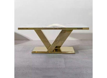 Iesszëmmer Miwwelen Designer Iessdësch Edelstol Dësch Gold Modern Dëscher