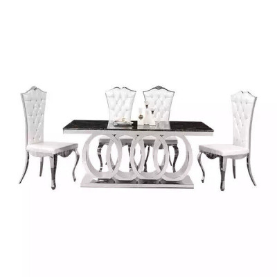 Modern Iessdësch Edelstaldësch Iesszëmmerdëscher Designer Miwwelen Dëscher