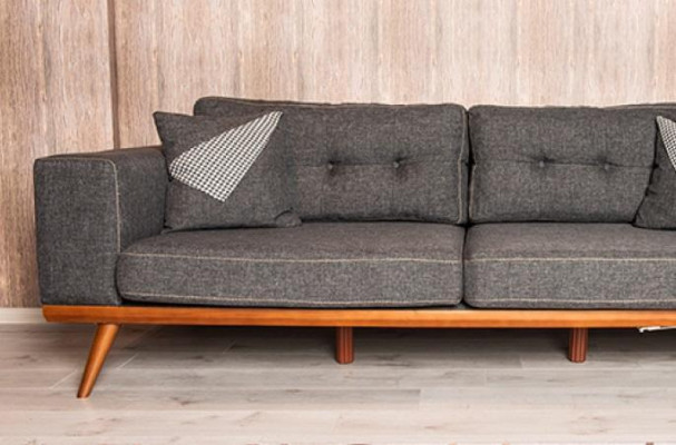 Modern Ecksofa mat Fauteuil Wunnzëmmer Set Luxus Ariichtungsméiwel 3+1