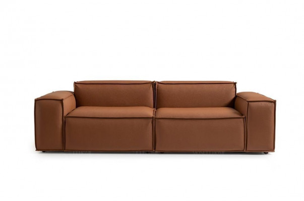 Luxus Dräisaz Sofa 3 Sëtz Braun Polstersofa Couch Konschtlieder Nei