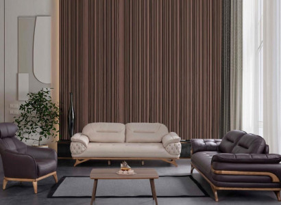 Wunnzëmmer Miwwelen Designer Sofa Garnitur Dräisëtzer Fotell Sëtzgrupp Nei