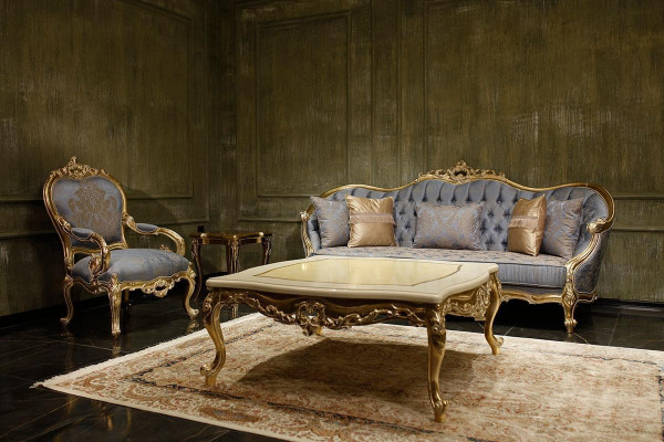 Klassesch Gro Grog Wunnzëmmer Sofae Chesterfield Canapéen Dräisëtzer Fautuelen