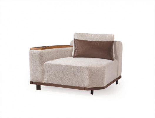 Beige Modulsofa Designer Ecksofaen L-Form Canapéën Wunnzëmmer Miwwelen Nei