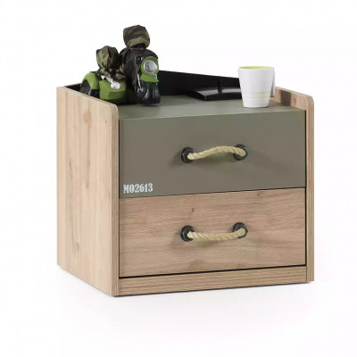Bettrahmen Kanner Miwwelen Set Kannerzëmmer Garnitur Bett Gréng 4tlg Holz