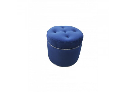 Chesterfield Pouf Textil Foussstell Rond Hocker Polsterhocker Sëtzhocker Sëtz Nei