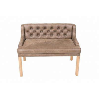 Chesterfield Bank Textil Sëtz Bänke Restaurant Stoff Buttek Canapé Lieder