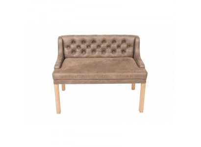 Chesterfield Bank Textil Sëtz Bänke Restaurant Stoff Buttek Canapé Lieder