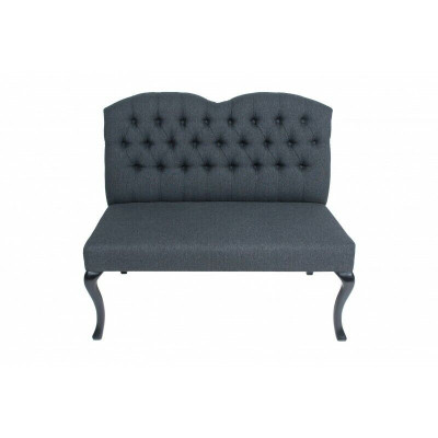 Chesterfield Bank Textil Sëtz Bänk Deko Restaurant Stoff Buttek Sofa Lieder