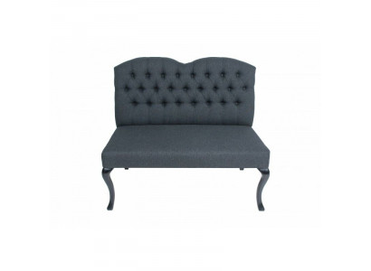 Chesterfield Bank Textil Sëtz Bänk Deko Restaurant Stoff Buttek Sofa Lieder