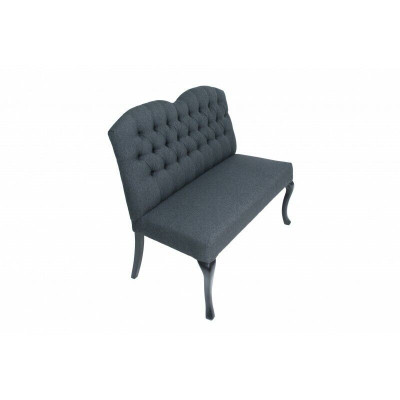 Chesterfield Bank Textil Sëtz Bänk Deko Restaurant Stoff Buttek Sofa Lieder