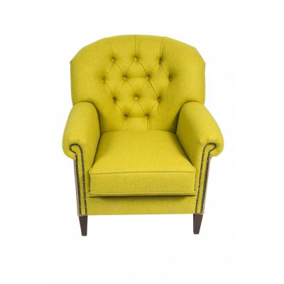 Iwwersessel Sëtz Fernseesstull Gepolstert Sofa 1-Sëtz Relax Chesterfield