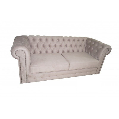 Canapé 2-Sëtzer Couch Polster Canapé Textil Couchen Garnitur Zweisëtzer Chesterfield