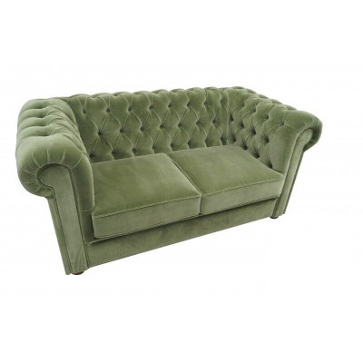 Canapé 2-Sëtzer Couch Polster Canapé Textil Couchen Garnitur Zweisëtzer Chesterfield