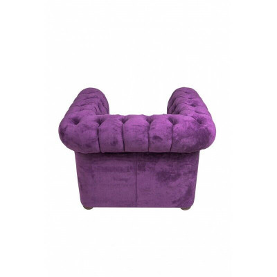 Chesterfield Fauteuil Canapé Polster 1-Sëtzer Samet Design Canapéë Sofas