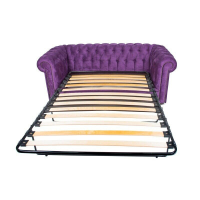 Sofa 3 Sëtzer Chesterfield Couch Schlofssofabettfunktioun Couchen Sofae Stoff Nei