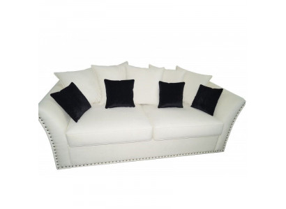 Klassesch Design Canapé Polster Sofa Drësëtzeger Stoff Canapéë Sofas 3 Sëtzeger