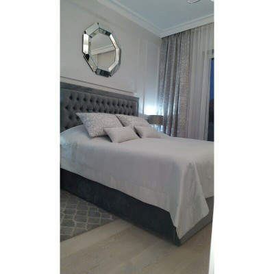 Chesterfield Bett Polster Duebel Hotel Dekoratioun Better Schlofzëmmer 140x200cm