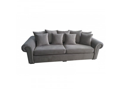Sofa 3 Sëtzer Chesterfield Polster Klassesch Sofae Dräisëtzer Stoff Couchen