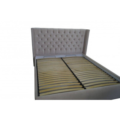 Chesterfield Bett Polster Duebel Hotel Deko Better Schlofzëmmer 180x200cm