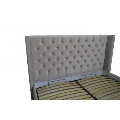 Chesterfield Bett Polster Duebel Hotel Deko Better Schlofzëmmer 180x200cm