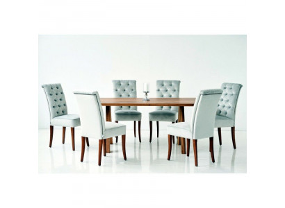 Design Iesszëmmer Dësch 4 Chesterfield Lehnstill Iesszëmmer 5tlg. Garnitur