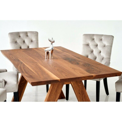 Design Iesszëmmer Dësch 4 Chesterfield Lehnstill Iesszëmmer 5tlg. Garnitur