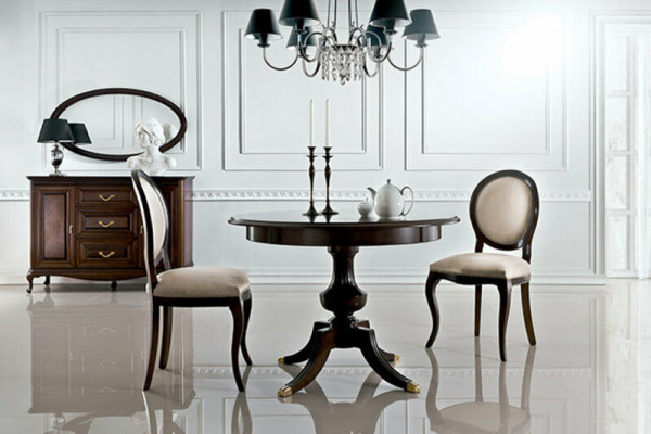 Iessdësch Dësch Dëscher Massivholz Holzdësch Klassesch Barock Stil Iesszëmmer Nei