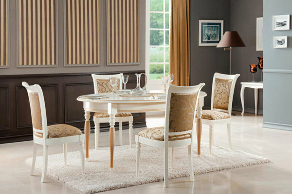 Iessdësch Dësch Dëscher Massivholz Holzdësch Klassesch Barockstil Iesszëmmer V-1