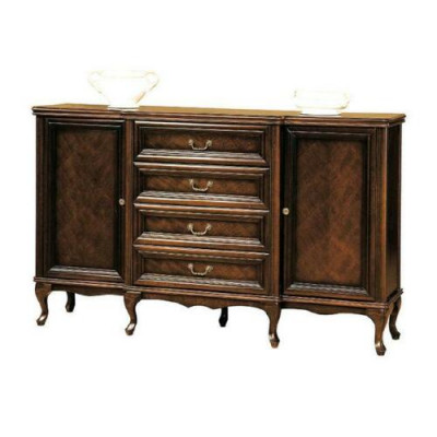 Klassesch Komoud Komouden Komoudeschaf Antiquitéit Büro Schaf Sideboard W-K4Sz