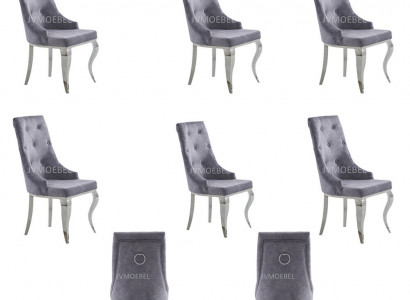 6x Chesterfield Designer Polstersëtz Still Sëtzt Textil Garnitur Nei