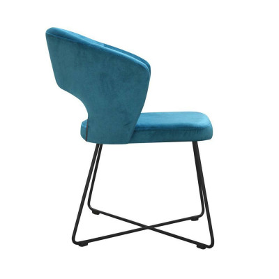 Stull 4x Iesszëmmer Polsterstull Télé Lounge Club Sëtz Textil Sëtzset