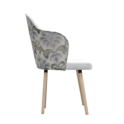 Stull 4x Iesszëmmer Gepolsterte Stull Fernseh Lounge Club Textil Sëtz Fauteuil Set