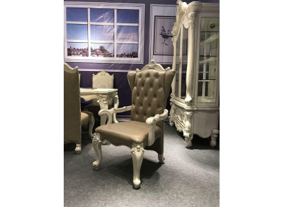 Stull Troun Sëtz Holz Set Iesszëmmer Designer Antik Stil Rokoko Barock
