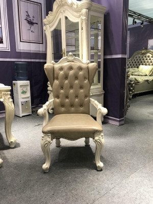 Stull Troun Sëtz Holz Set Iesszëmmer Designer Antik Stil Rokoko Barock