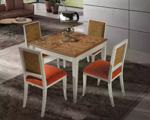 Iesszëmmer Designer Stull Holz Luxus Stil Klassësche Polsterstull